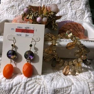 Bundle of Haskell jewelry, bracelets & earrings